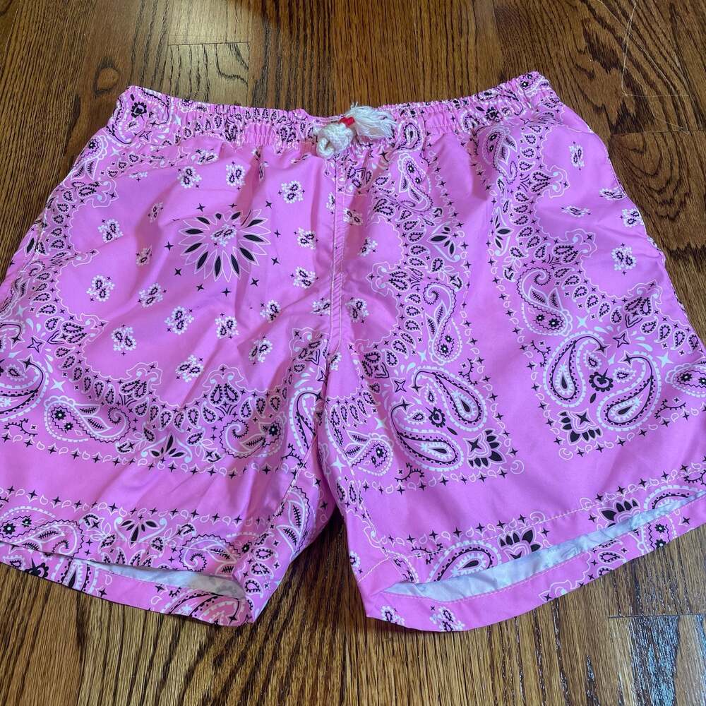 MC2 Saint Barth Pink Bandana Caprese Swim Shorts